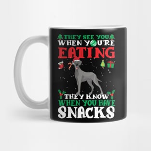 Christmas Dog Eating Snacks Mug